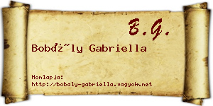 Bobály Gabriella névjegykártya