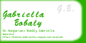 gabriella bobaly business card