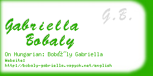 gabriella bobaly business card